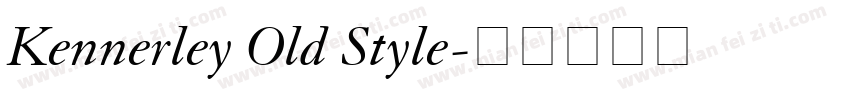 Kennerley Old Style字体转换
